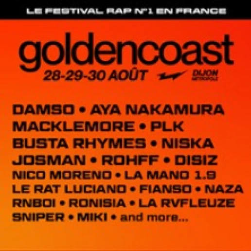 Golden Coast Festival - Pass 3 Jours - Valable les 28, 29 et 30 août 2026